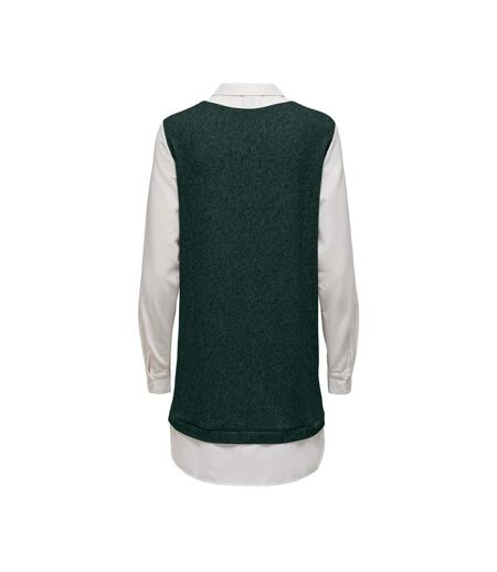 Robe verte/blanche femme jdy tonsy