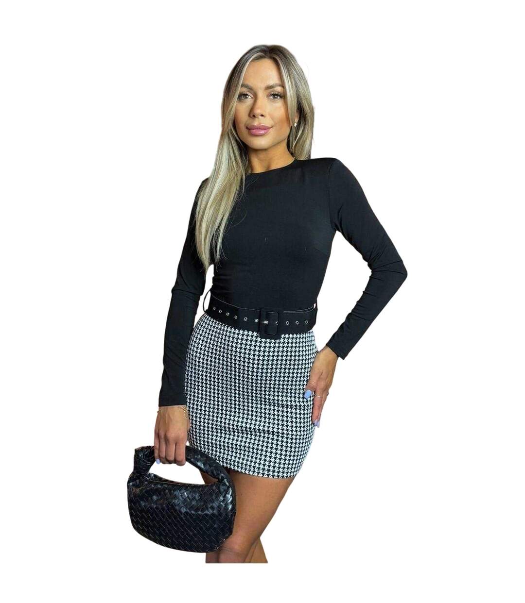 Robe Courte Soirée Femme Noir Blanc Ax-2
