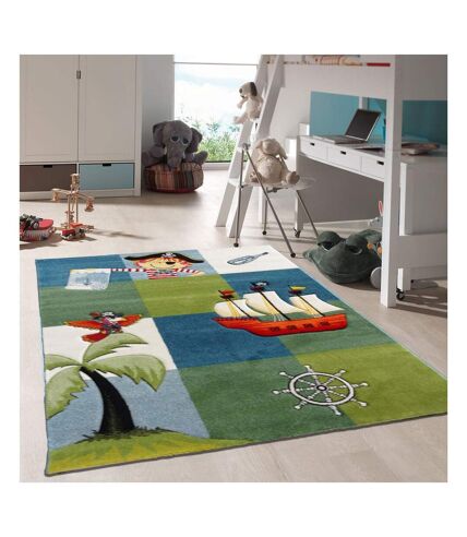 Tapis salon et chambre tissé motif enfant SPIRATE