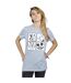 Disney T-shirt boyfriend en coton de Mickey, Donald, Goofy et Pluto pour femmes/femmes (Gris sportif) - UTBI35975-2