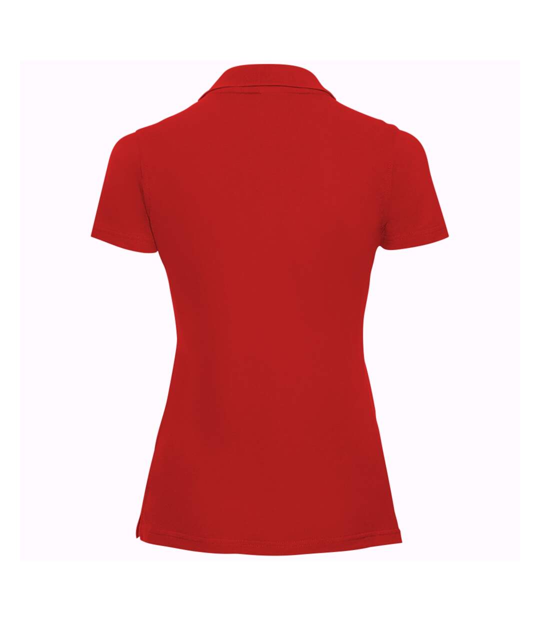 Polo 100% coton à manches courtes femme rouge classique Russell-2