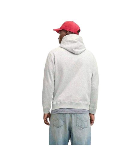 Sweat À Capuche Homme Blanc Chiné Chiné Jack And Jones