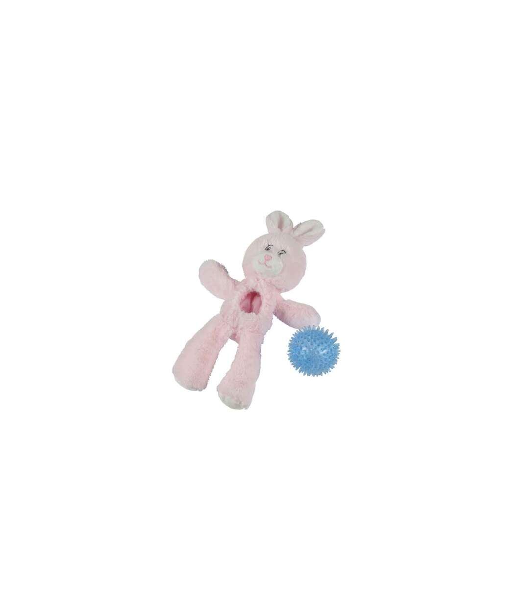 Jouet pour Chien Sonore Pitchou le Lapin 27cm Rose-2