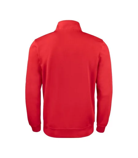 Unisex Adult Basic Active Quarter Zip Sweatshirt Red Clique