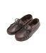 Unisex fabric lined moccasins dark brown Eastern Counties Leather-1