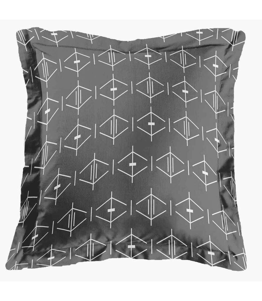 Taie d'Oreiller en Coton Aristide 63x63cm Anthracite-3