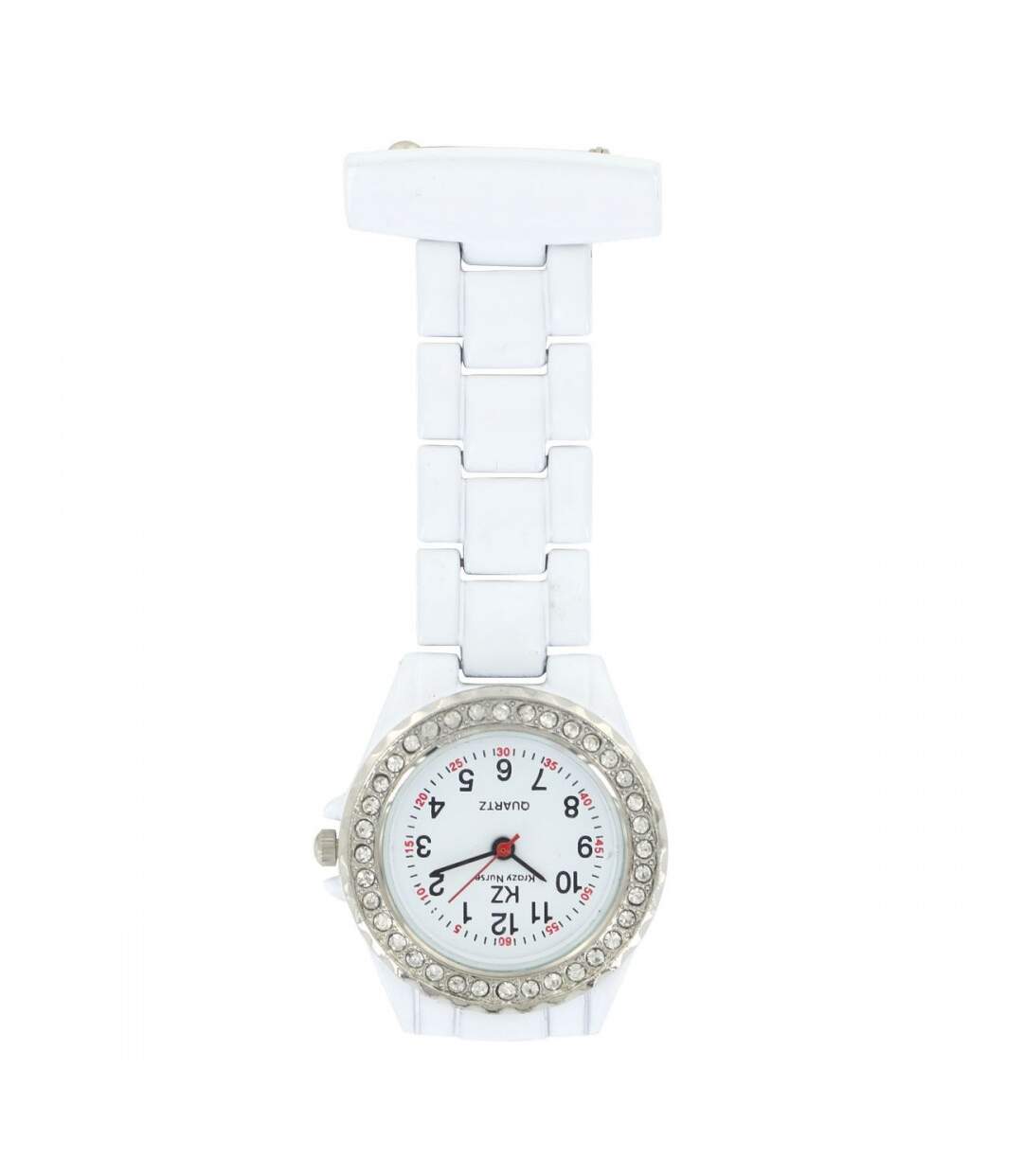 Jolie Montre Infirmière Métal Blanc KRAZY