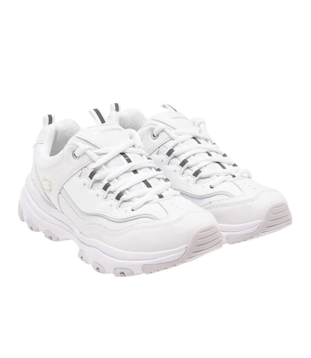 Womens/ladies Dlite Athletic Trainers White Skechers-1