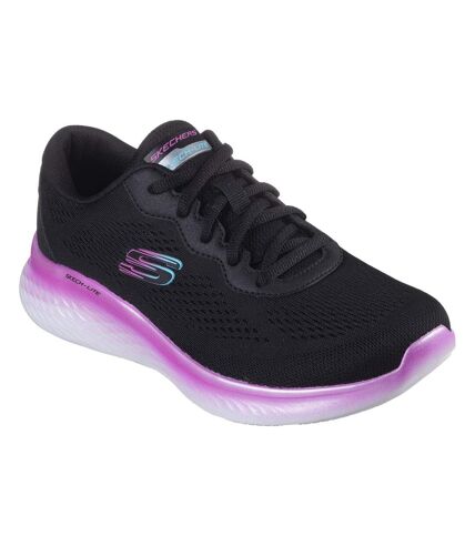 Womens/ladies skech-lite pro-stunning steps trainers black/purple Skechers