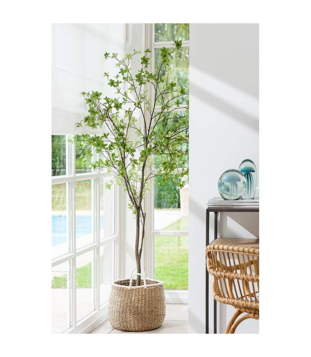 Plante Artificielle Fines Feuilles 190cm Vert & Noir-3