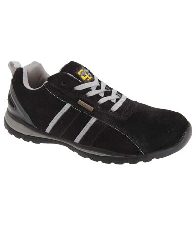 Grafters Mens Safety Toe Cap Trainer Shoes (Black/Grey) - UTDF565