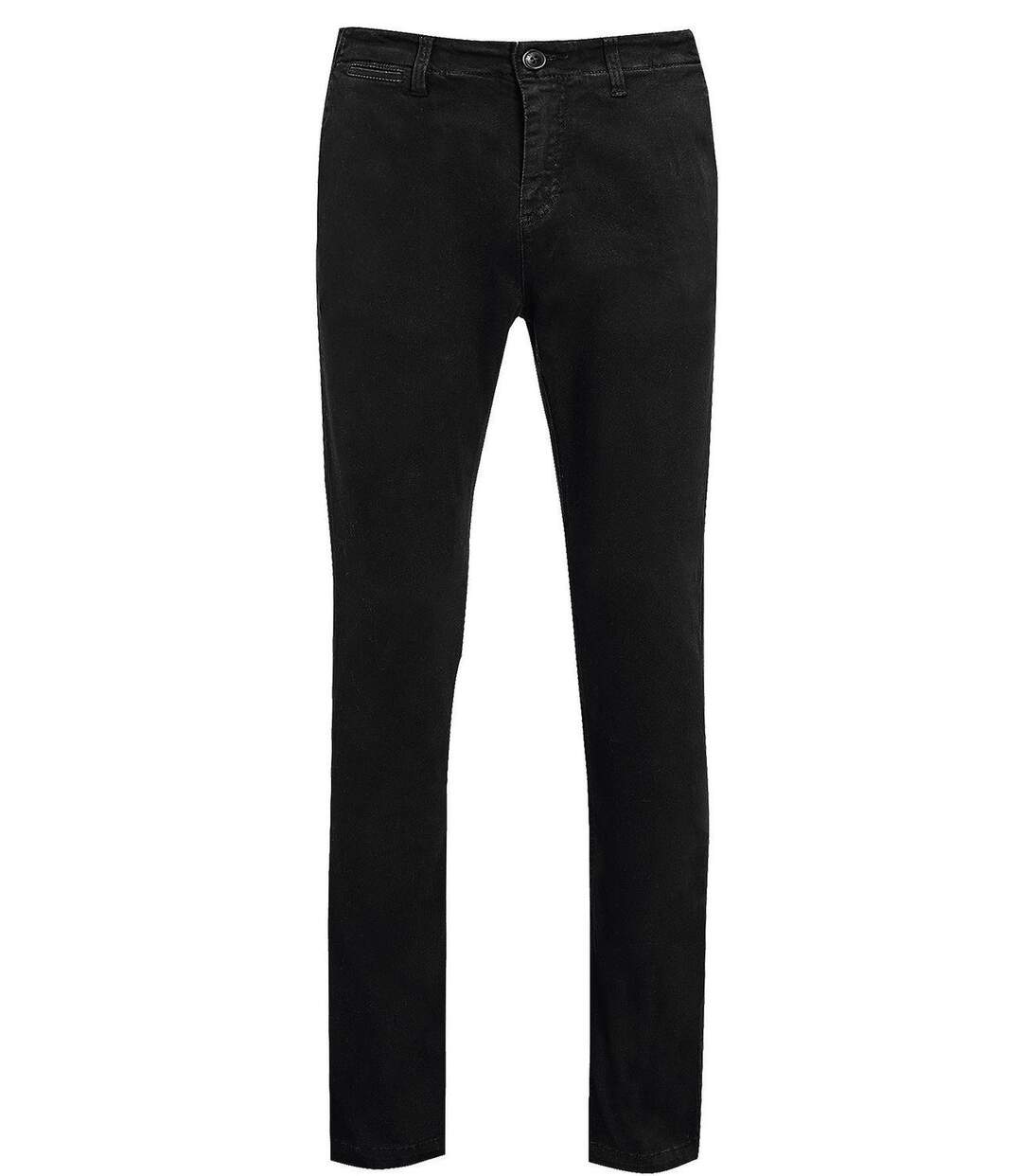 pantalon toile stretch homme - 02120 L35 - noir-2