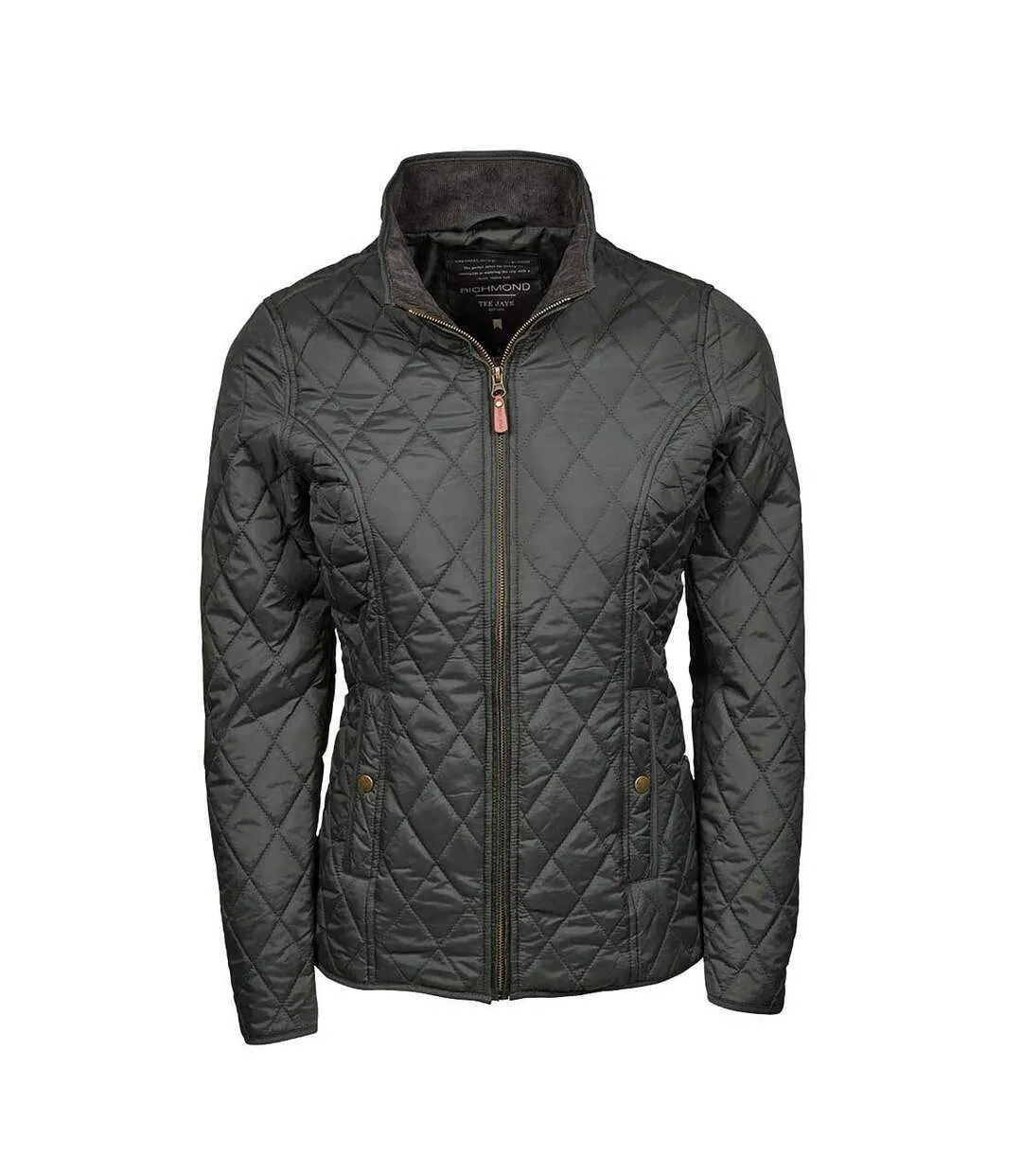 Blouson Matelassé Femme Marine Profonde Teejays Richmond Diamond-1