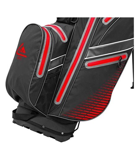 Longridge Waterproof Golf Club Stand Bag (Black/Red) (One Size)