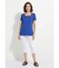 T-shirt long évasé col carré effet brodé-3