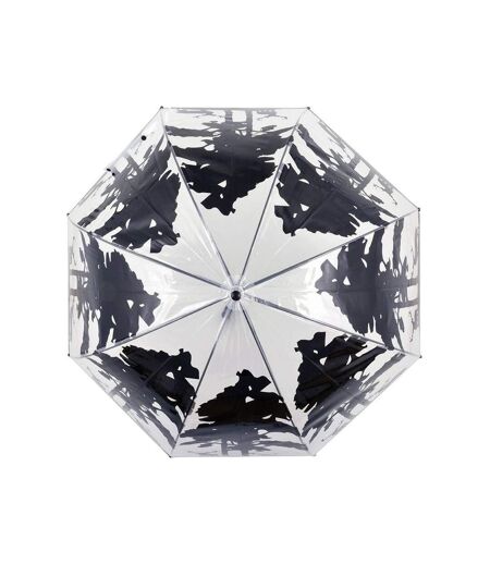 Parapluie transparent noir Forêt