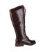 Womens/ladies rudy leather long boots brown Hush Puppies