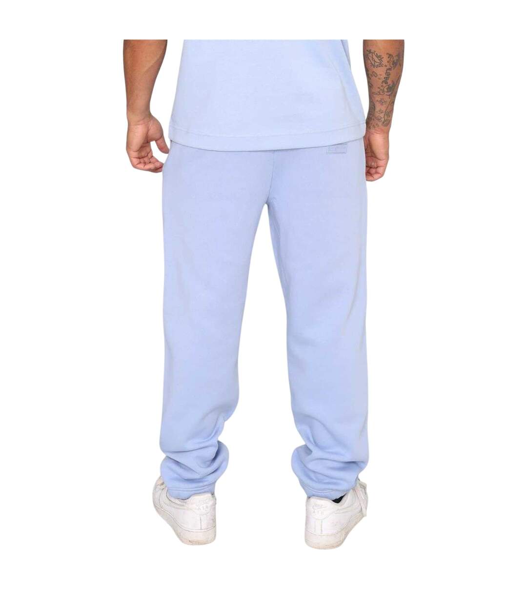 Mens Arched Logo Joggers Blue Blank Essentials-4