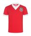 Mens 1958 John Charles 9 Retro T-shirt Red FA Wales-1