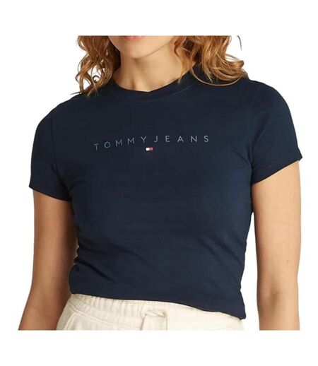 T-shirt marine femme tommy hilfiger night navy - l