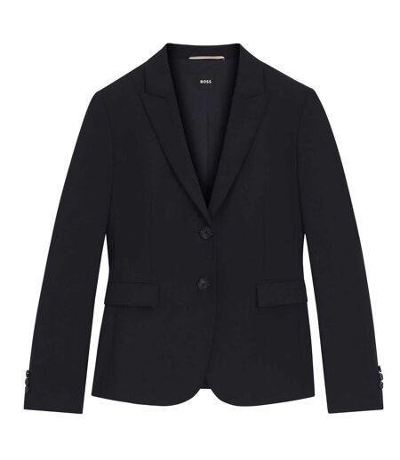 Blazer Motif/style Uni Femme Bleu Foncé Boss