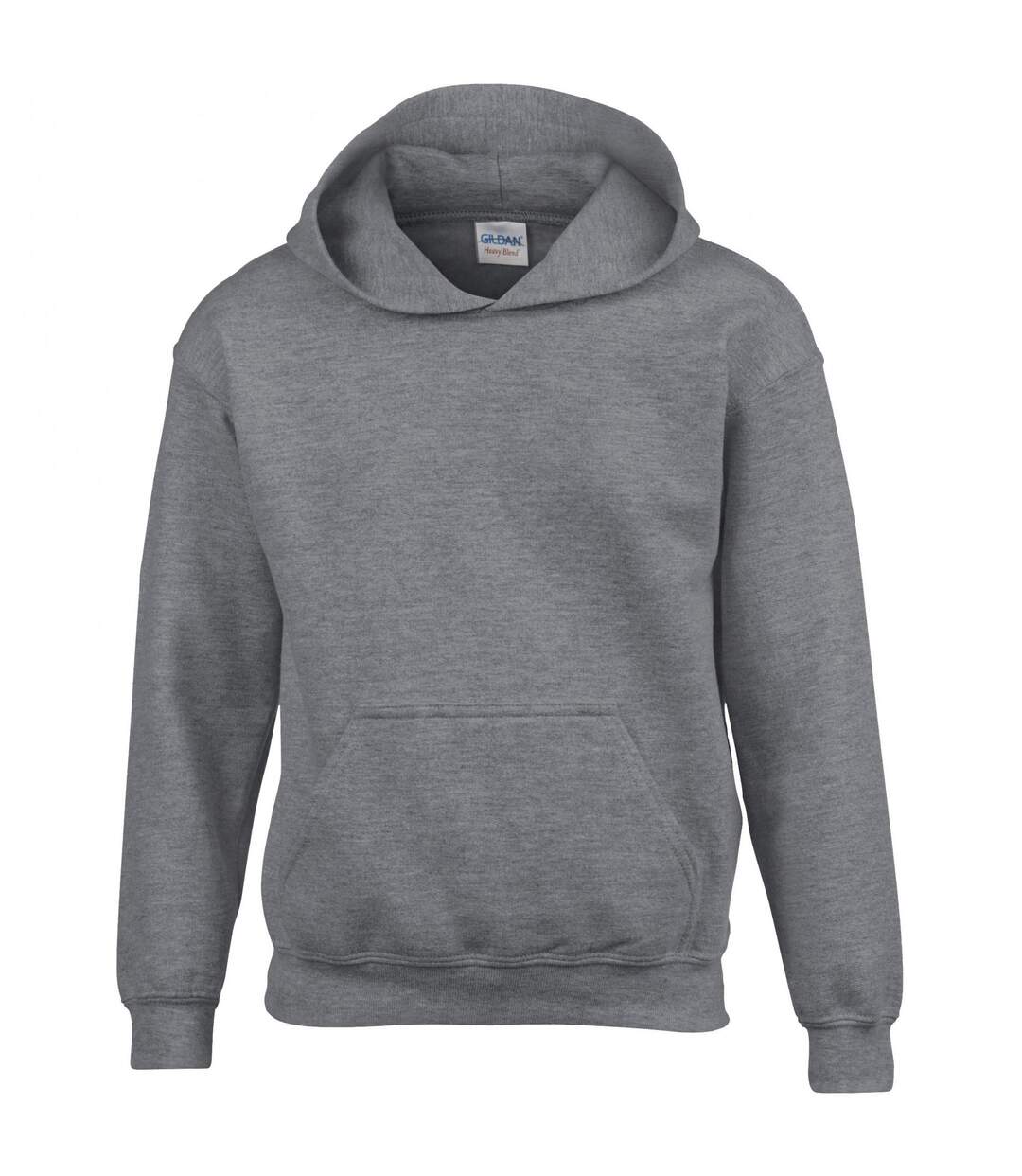 Sweat à capuche unisexe gris foncé chiné Gildan-1