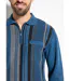 Pull col polo zippé jacquard rayé laine-4