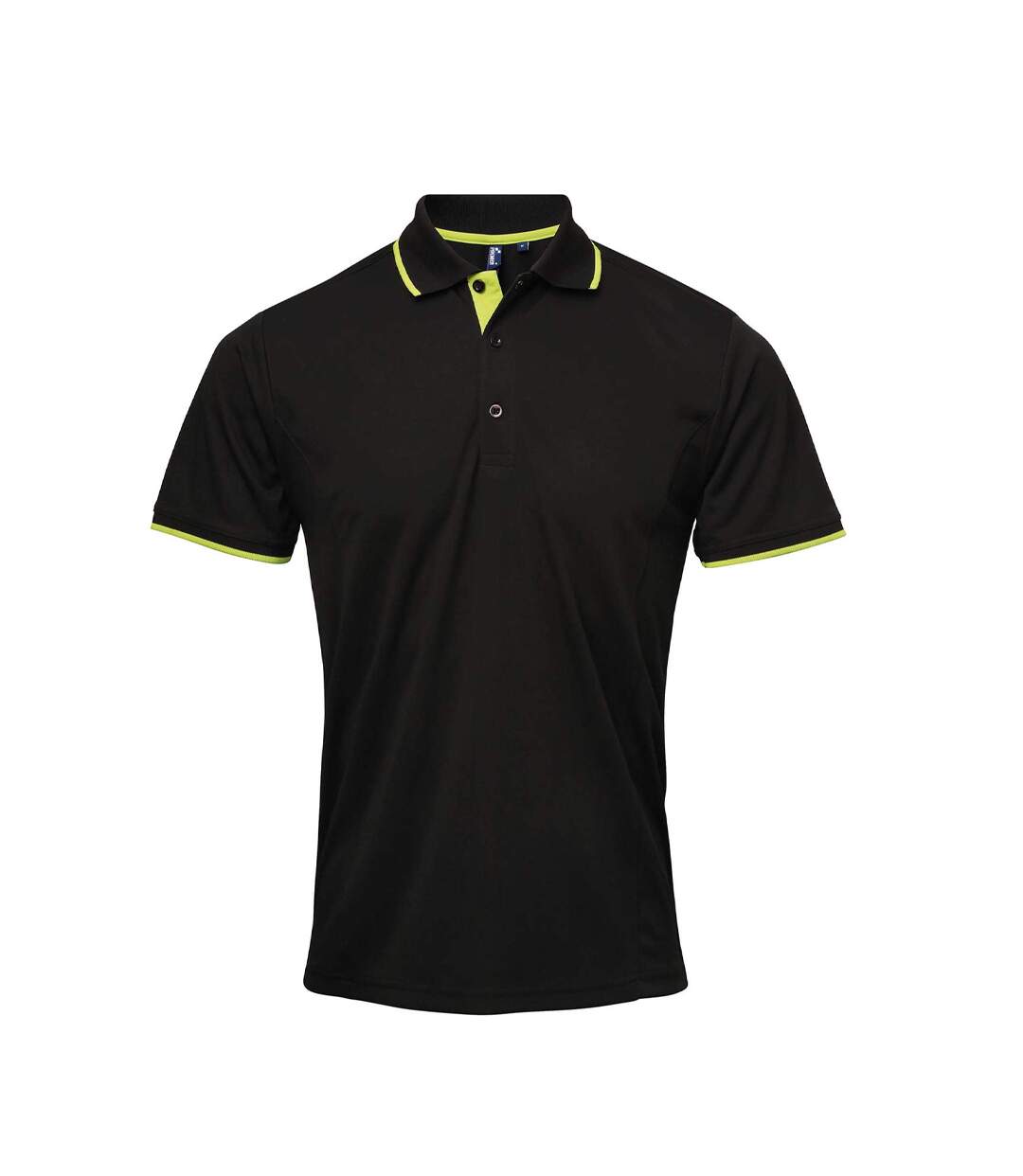 Polo coolchecker homme noir / vert clair Premier-1