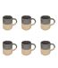 Lot de 6 Mugs en Faïence Kate 20cl Gris-1