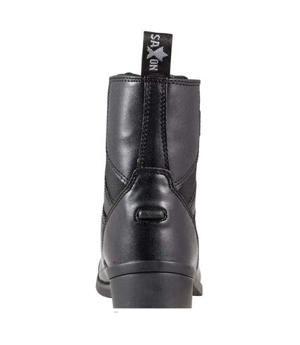 Unisex syntovia zip paddock boots black Saxon