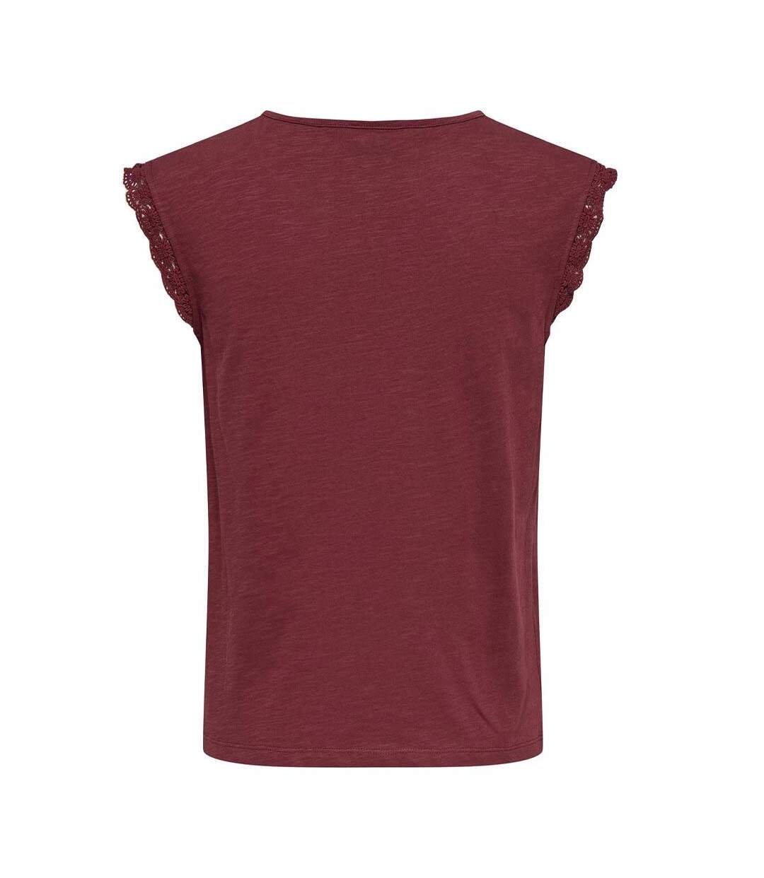 T-Shirt rouge femme jdy salva-3