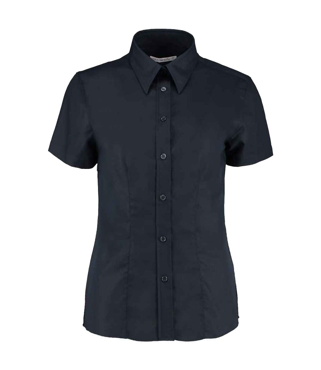 Chemisier Manches Courtes Femme Bleu Marine Français Kustom Kit-2