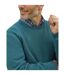 Mens Lambswool Crew Neck Jumper Aqua WoolOvers-3