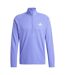 Mens Adizero Quarter Zip Running T-shirt Blue Adidas-1