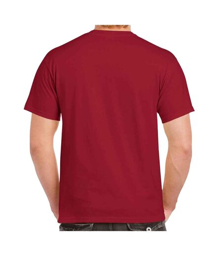 Mens heavy cotton t-shirt cardinal red Gildan