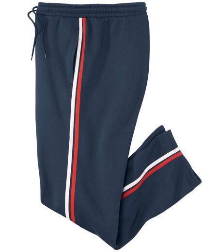 Men's Navy Sporty Fleece Trousers - Elasticated Waistband