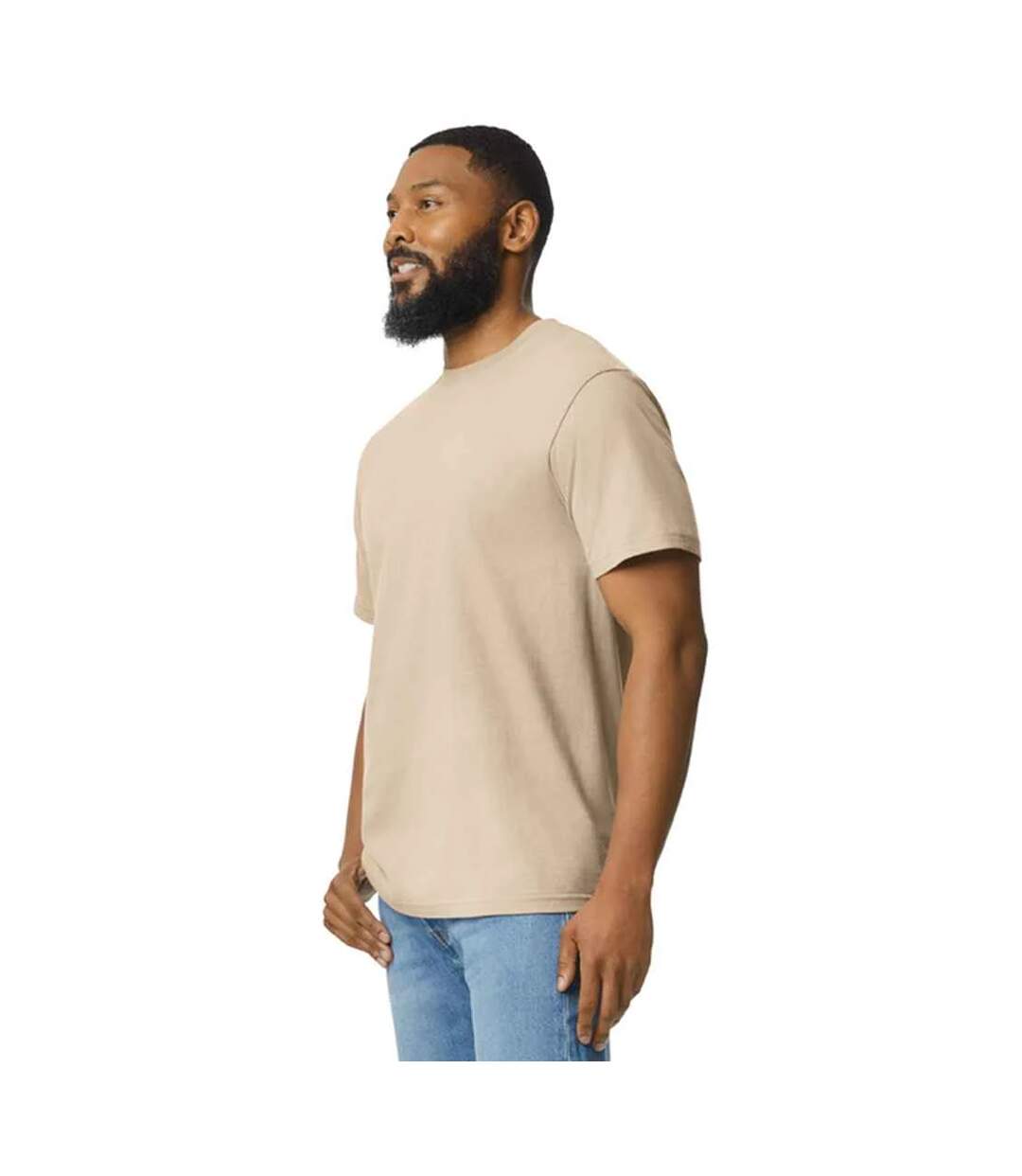 T-shirt Uni Manches Courtes Softstyle Homme Beige Gildan-4
