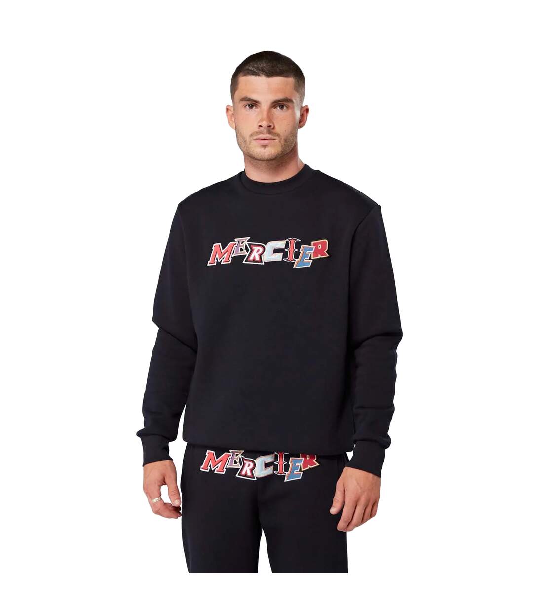 Sweat anonymous homme bleu marine Mercier-1