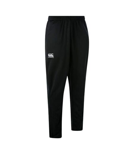 Mens Knitted Stretching Tapered Leg Jogging Bottoms Black Canterbury