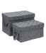 Lot de 2 Boîtes de Rangement Lise 35cm Gris-1