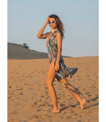 Robe de plage chemisier sans manches Casablanca Luna Splendida