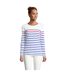 T-shirt Matelot Femme Blanc Bleu Roi Rouge SOLS-1