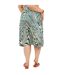 Womens/ladies Swirl Print Plus Midi Skirt Green Brave Soul-3