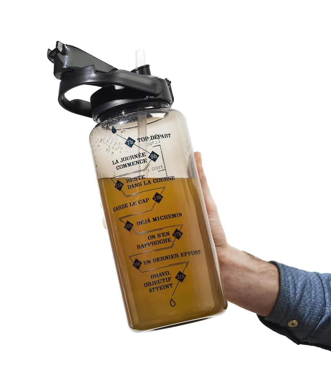 Gourde Bouteille Motivation 2L Transparent-4