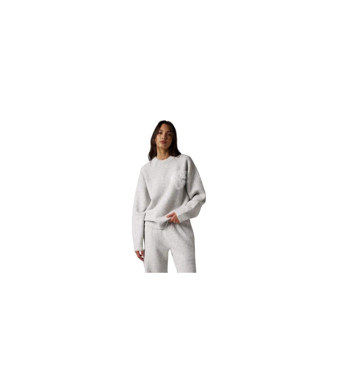 Womens/ladies Fluffy Winter Sweater Top Grey Couture-1