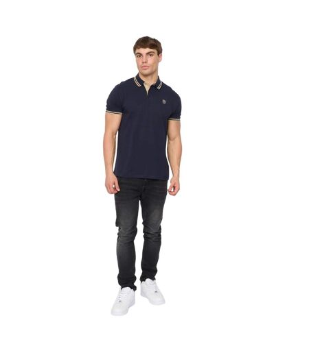 Polo Mackerby Homme Bleu Marine Crosshatch