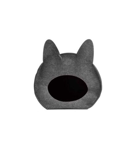 Niche pour Chat & Poignée Feutrine 40cm Anthracite