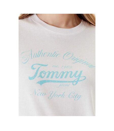 T-shirt Femme Écru Tommy Jeans