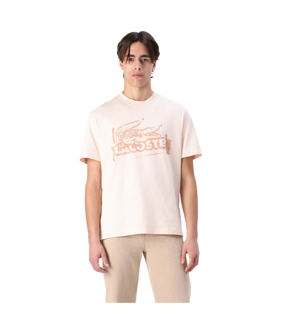 T-shirt Motif/style Jersey Homme Orange Lacoste-1