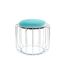 Pouf & Table d'Appoint Comfortable 50cm Menthe & Argent-1